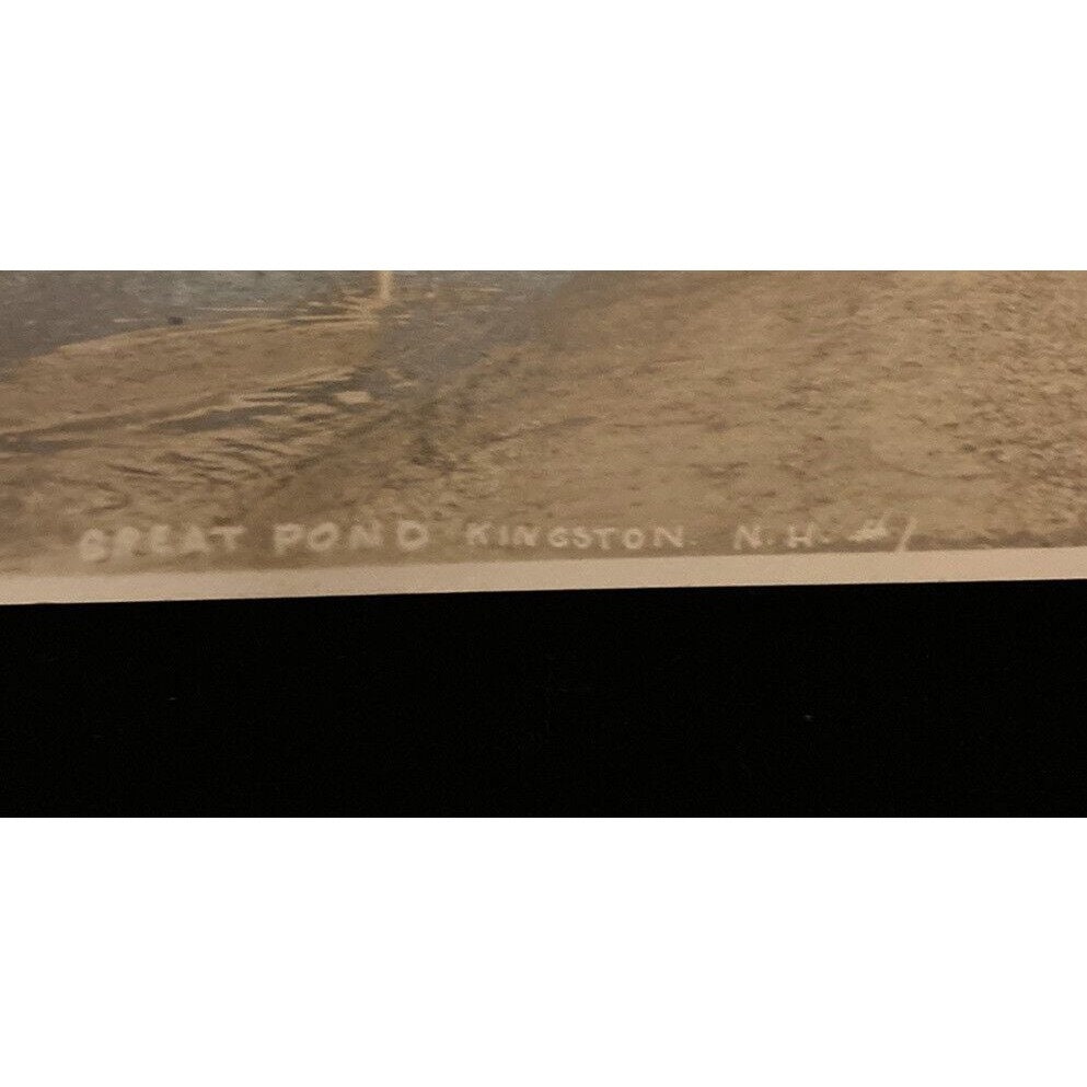 Great Pond Kingston New Hampshire RPPC Postcard Bathing Suits Bathers - Image 2