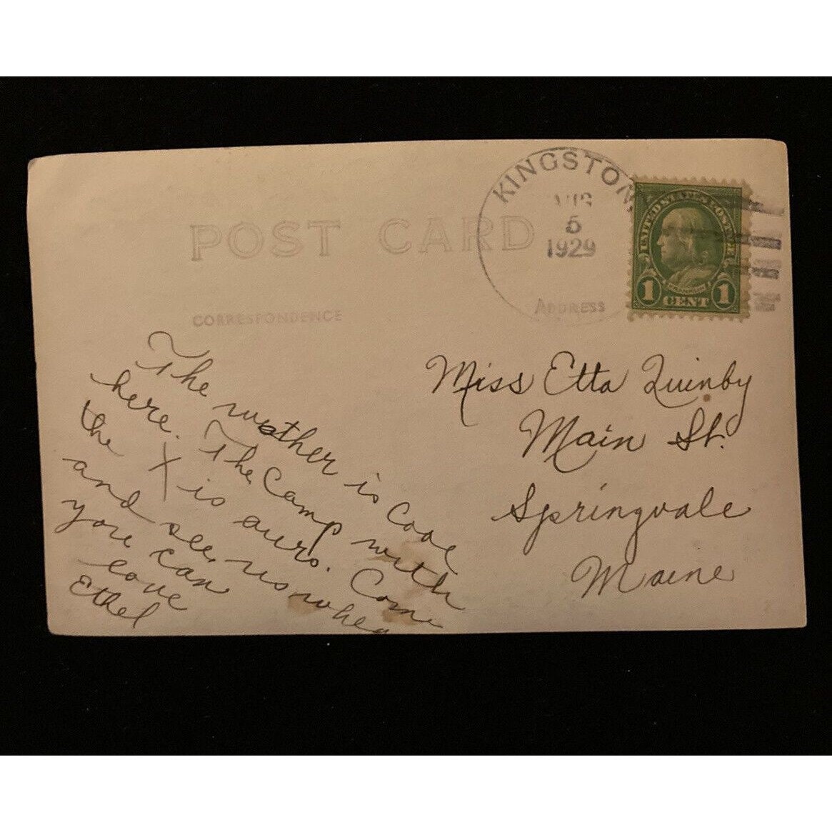 Great Pond Kingston New Hampshire RPPC Postcard Bathing Suits Bathers - Image 3