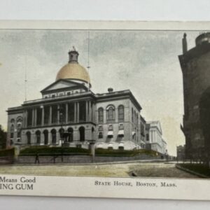Zeno Means Good Chewing Gum Postcard State House Boston Mass Advertising Card