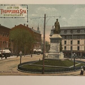 Aim For Thompson's Spa Restaurant Portland Maine Postcard Advertising
