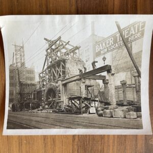 Baker Theater Photo Vintage Black & White Photo Baker Theater Being Built