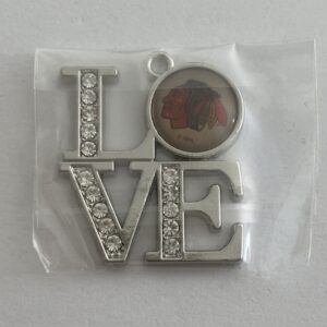 Chicago Black Hawks NHL Hockey Team Love Pendant Necklace