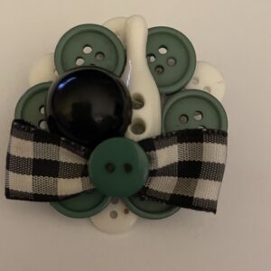 Bowling Pin Bowler Buttons Pin Brooch