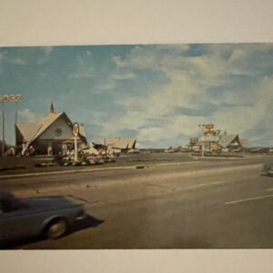 Texaco Gas Station Pennsylvania Postcard Mum's Motel Pennsylvania Hwy 90