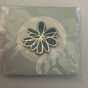 Spoonflower Fabric Company Logo Blue Flower Pin