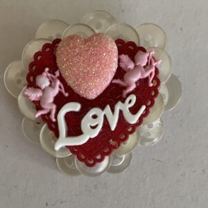 Valentines Day Cupid Red Love Heart Pin Brooch