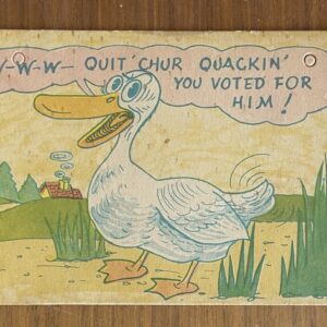 Awww Quit Chur Quakin You Voted For Him Duck Postcard Vintage Oversized