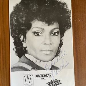 Nichelle Nichols Autographed Photo Paper Signed Paper Magic 99.7 FM Radio Paper