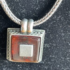 Ben-Amun Square Gemstone Pendant Necklace
