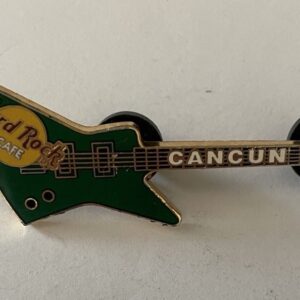 Hard Rock Cafe Green Guitar Pin Cancun Pin