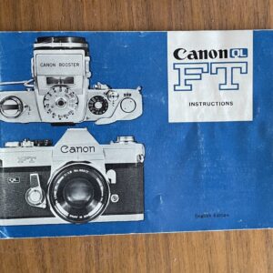 Canon QL FT Camera Instructions Manual Booklet Vintage