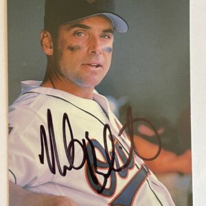 Mike Bordick Card Auto Baseball Player Signed Photo Card Signed Autographed Pic