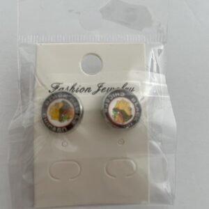 Chicago Black Hawks NHL Hockey Team Stud Earrings