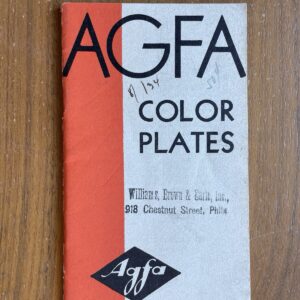 Agfa Color Plates Booklet Vintage