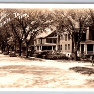 Officers Line Ft. Des Moines Iowa Postcard RPPC