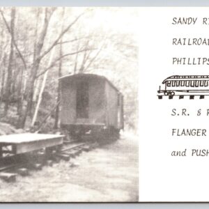 Sandy River Railroad Park Phillips Maine Train Advertising Card