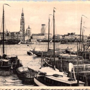Antwerpen De Reede Belgium Boats Harbor Postcard