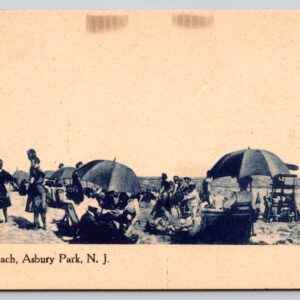 On The Beach Asbury Park New Jersey Postcard