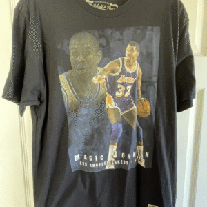 Hardwood Classics Mitchell & Ness Tshirt Magic Johnson Stat Sheet Size Large NWT