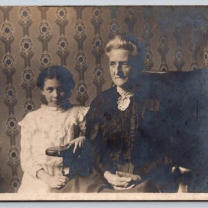 Grandma And Grand Daughter Postcard RPPC