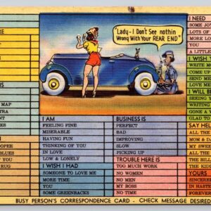 Busy's Persons Correspondence Card Postcard Lady I Don't See Wrong With Rear End