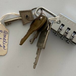 Presto Lock Padlock Combination Lock & Keys Set Amelia Earhart Crest