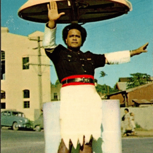Fijian Policeman On Traffic Duty Fiji Postcard