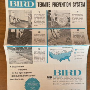 Bird Termite Prevention System Brochure Bird & Son Inc East Walpole Mass SC LA
