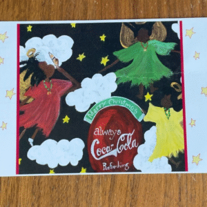 Coca Cola Christmas Angels Postcard Continental Size Postcard