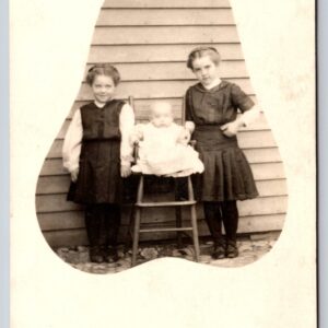 Kids In Pear Shaped Frame Postcard