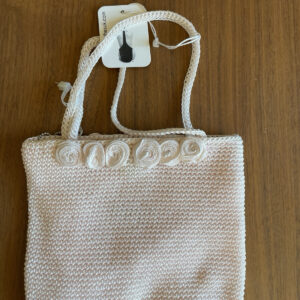 The SAK Crochet Handbag Purse Pink With Flowers Sma Handle Bag