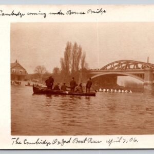 Cambridge Oxford Boat Race 1906 Postcard RPPC