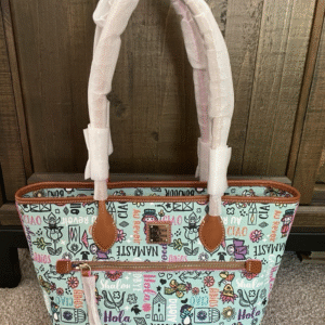 2021 Disney Parks Dooney & Bourke It's A Small World Teal Tote Bag Purse NWT