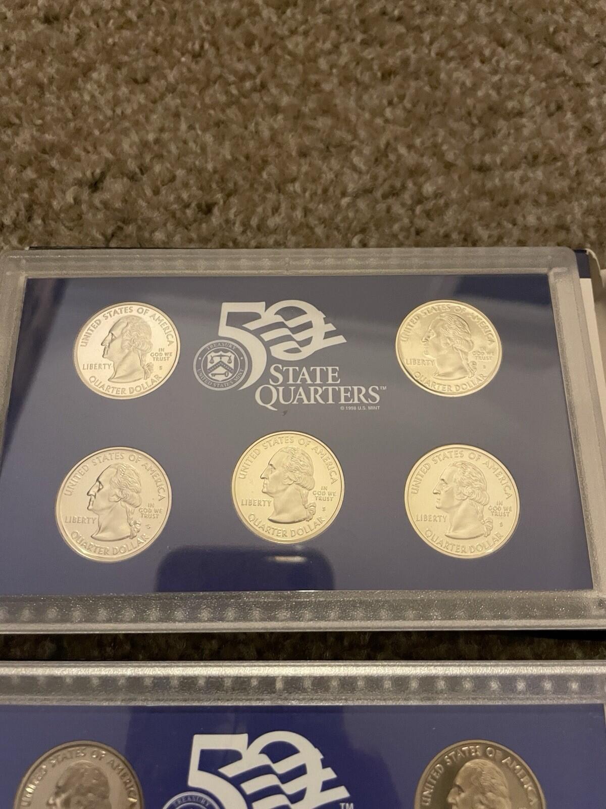 2000-2008 United States Mint 50 State Quarters Proof Sets W/COA 10 Sets - Image 4