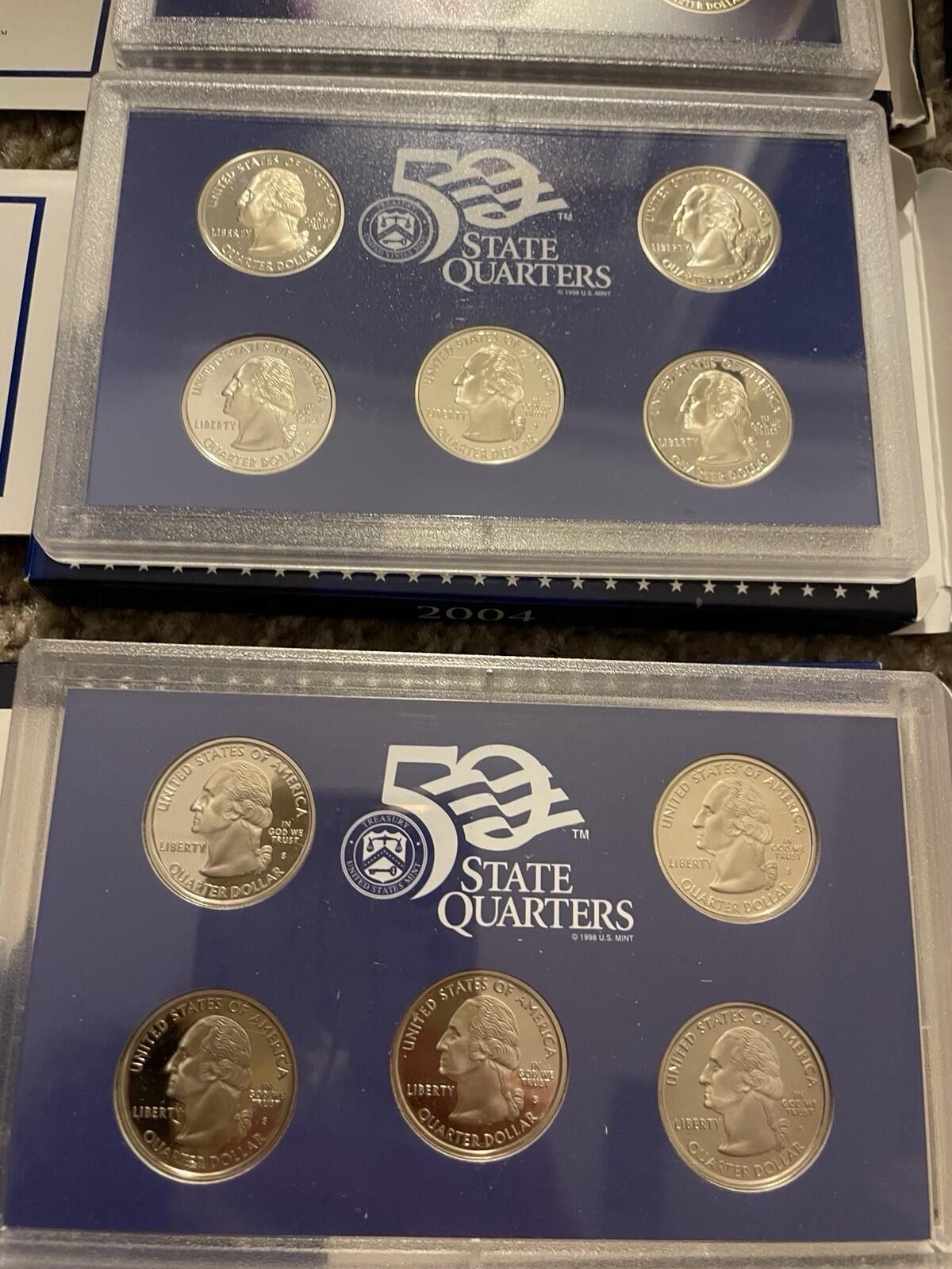 2000-2008 United States Mint 50 State Quarters Proof Sets W/COA 10 Sets - Image 5