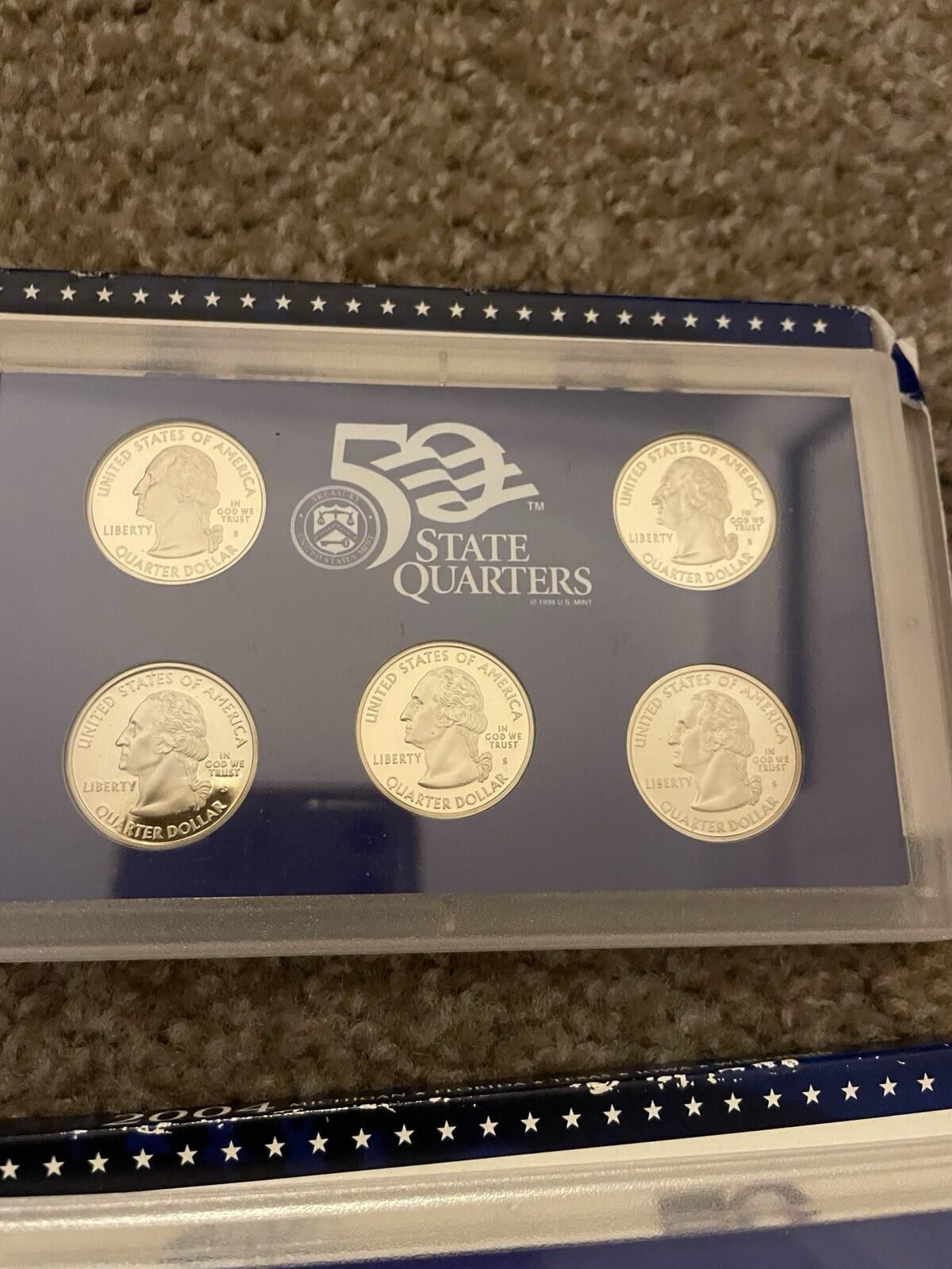 2000-2008 United States Mint 50 State Quarters Proof Sets W/COA 10 Sets - Image 6