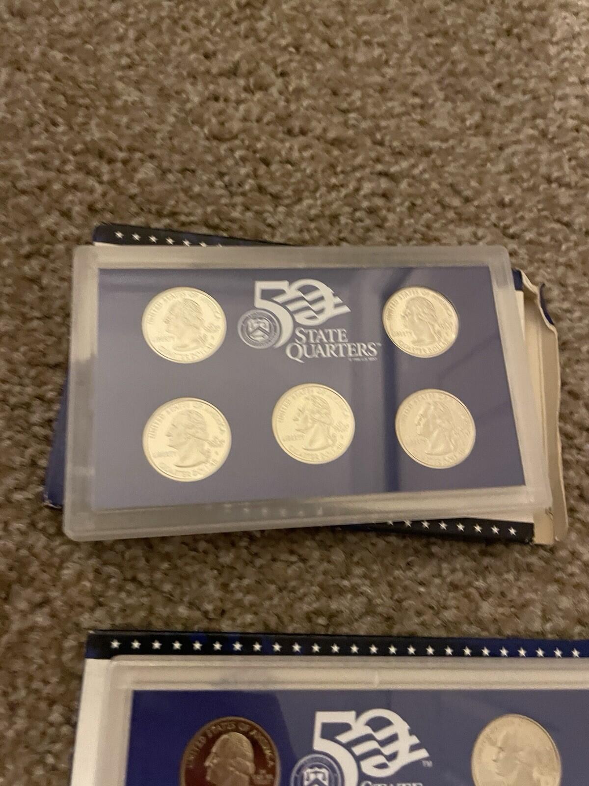 2000-2008 United States Mint 50 State Quarters Proof Sets W/COA 10 Sets - Image 11