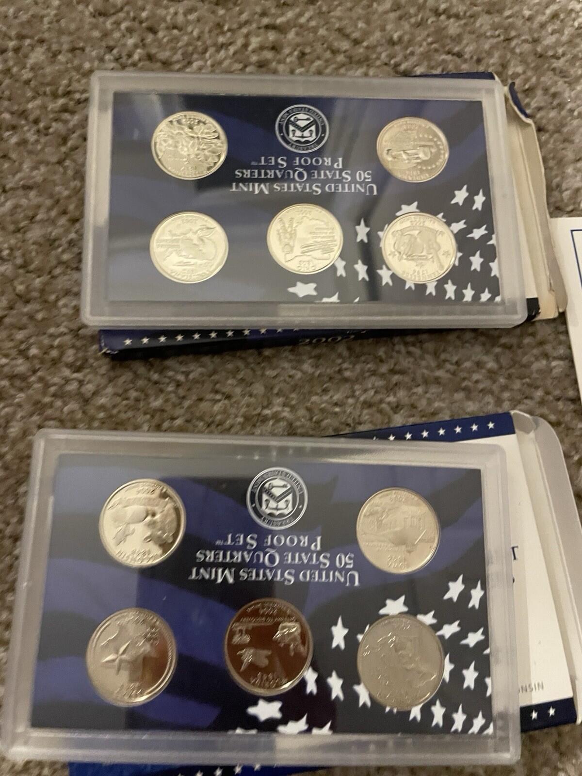 2000-2008 United States Mint 50 State Quarters Proof Sets W/COA 10 Sets - Image 12