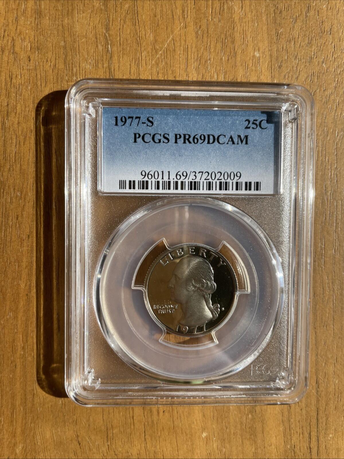 1977 S 25C Washington Quarter PCGS PR69DCAM Graded Coin