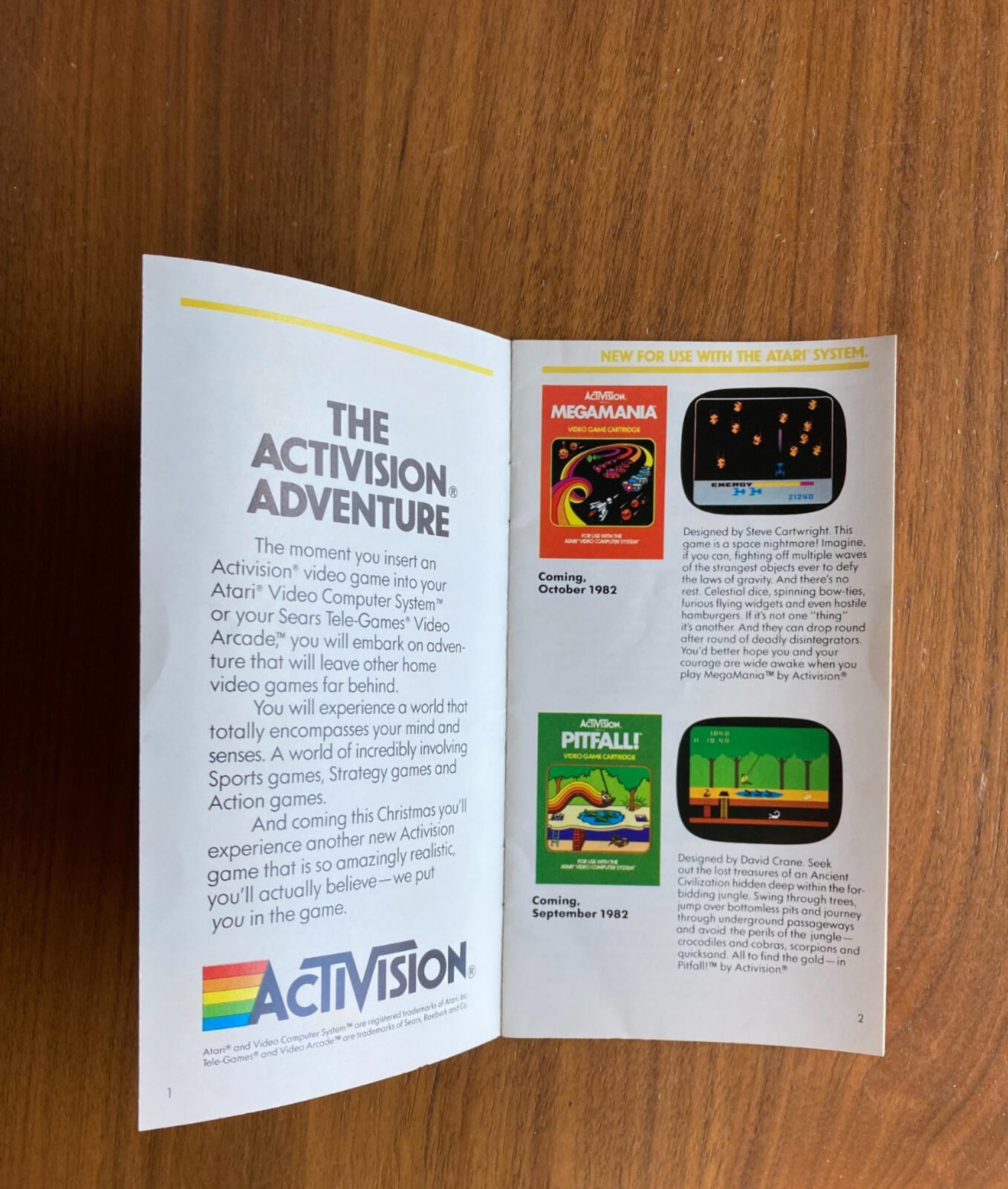 Activision Video Game Cartridge Catalog Booklet Fall 1982 - Image 2