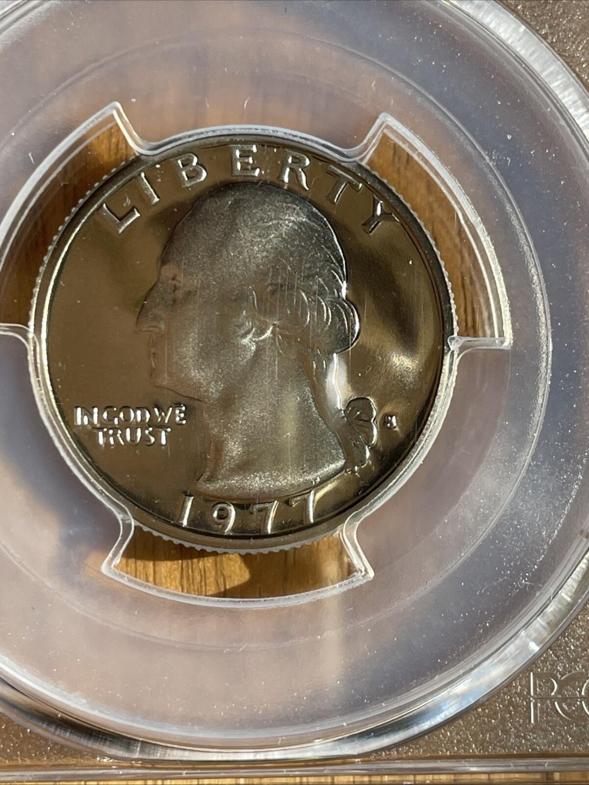 1977 S 25C Washington Quarter PCGS PR69DCAM Graded Coin - Image 2