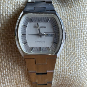 Bulova Automatic Wristwatch W/Date Vintage Watch For Parts Or Repair Not Working