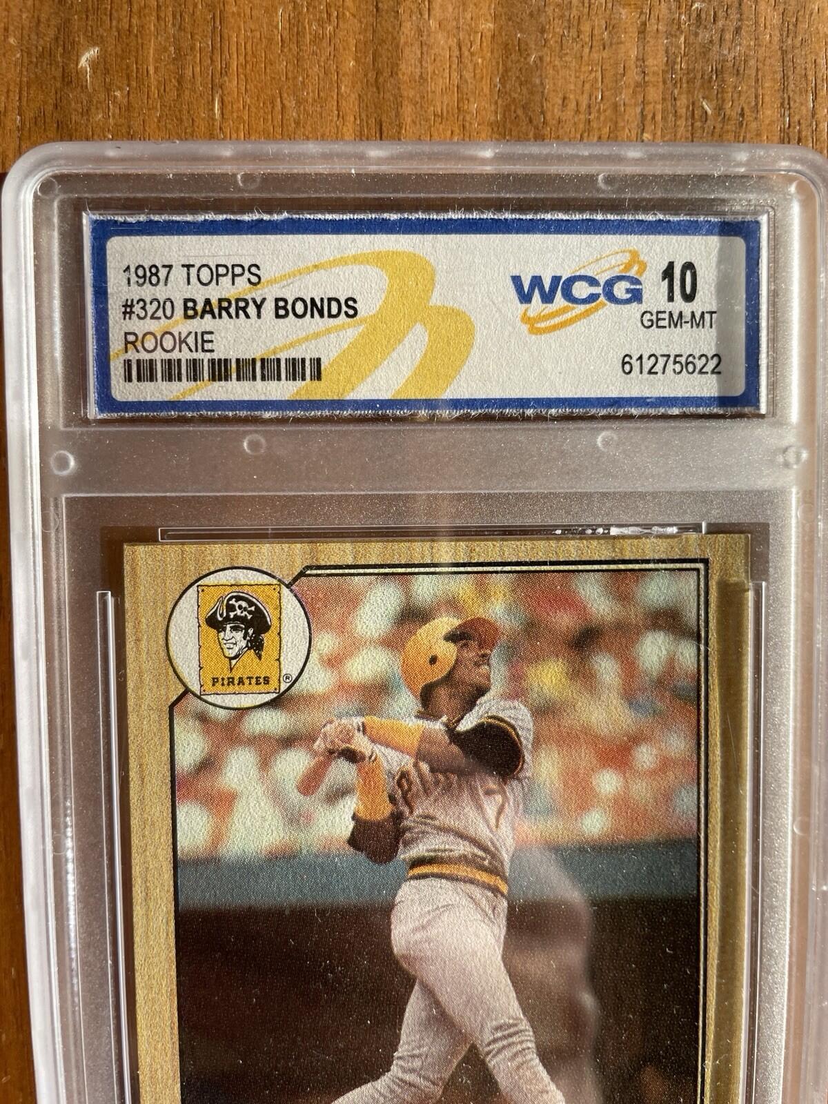 1987 Topps Barry Bonds #320 Rookie Card RC Graded Baseball Card WCG 10 GEM MINT - Image 2