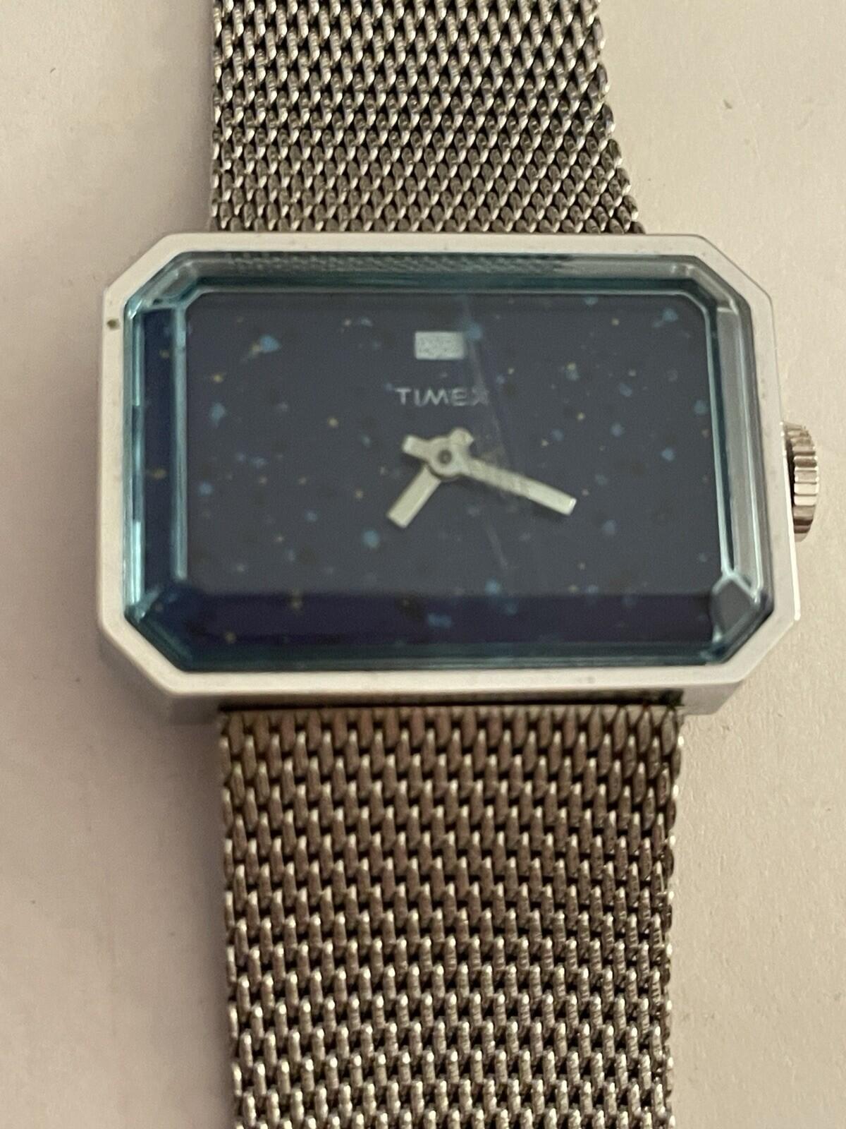 Timex Gala Watch Women's Watch Hand Wind Mechanical Mesh Silver Bracelet Vtg
