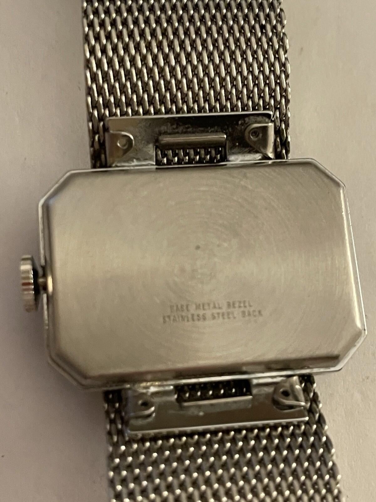 Timex Gala Watch Women's Watch Hand Wind Mechanical Mesh Silver Bracelet Vtg - Image 4