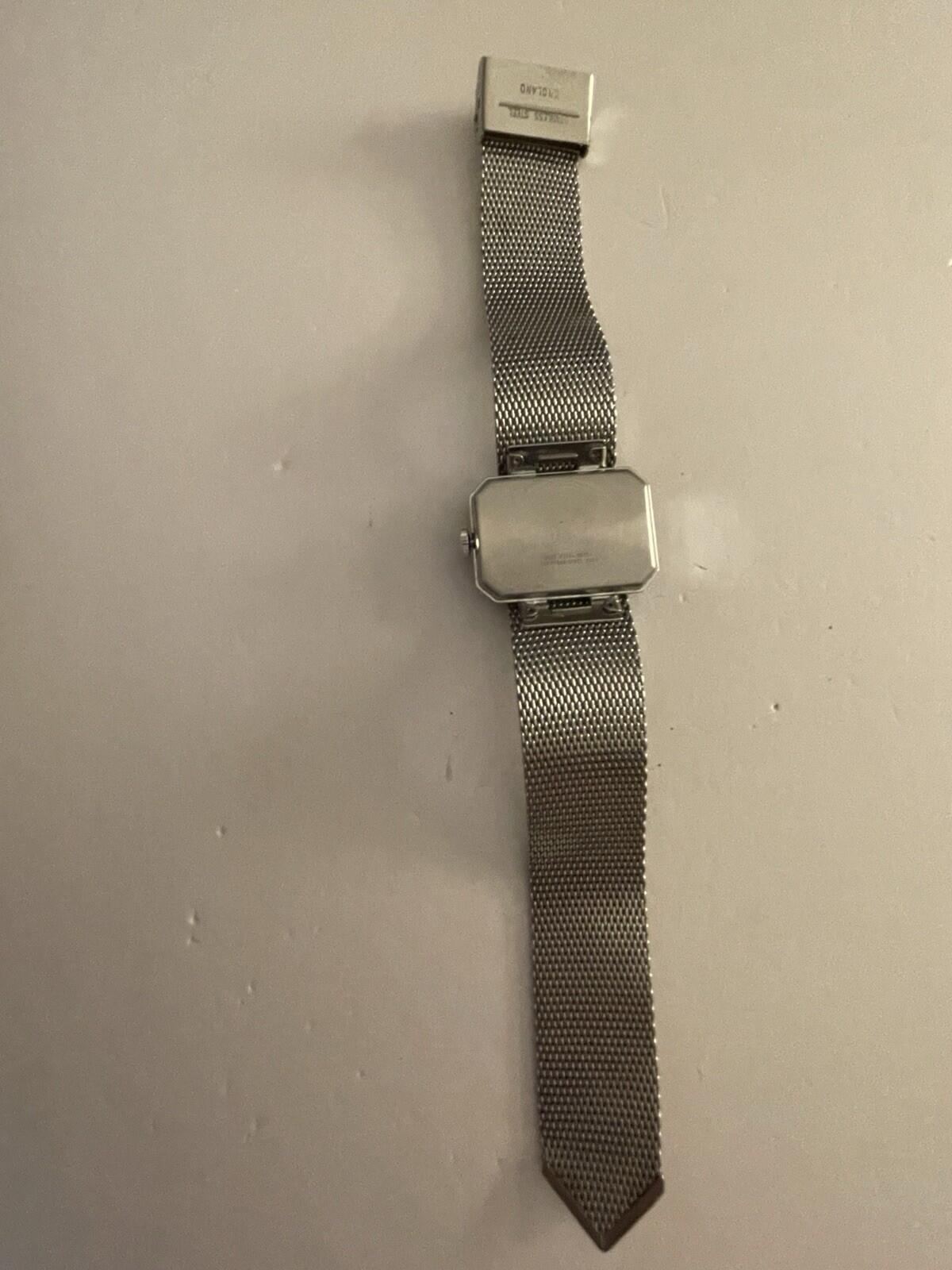 Timex Gala Watch Women's Watch Hand Wind Mechanical Mesh Silver Bracelet Vtg - Image 5