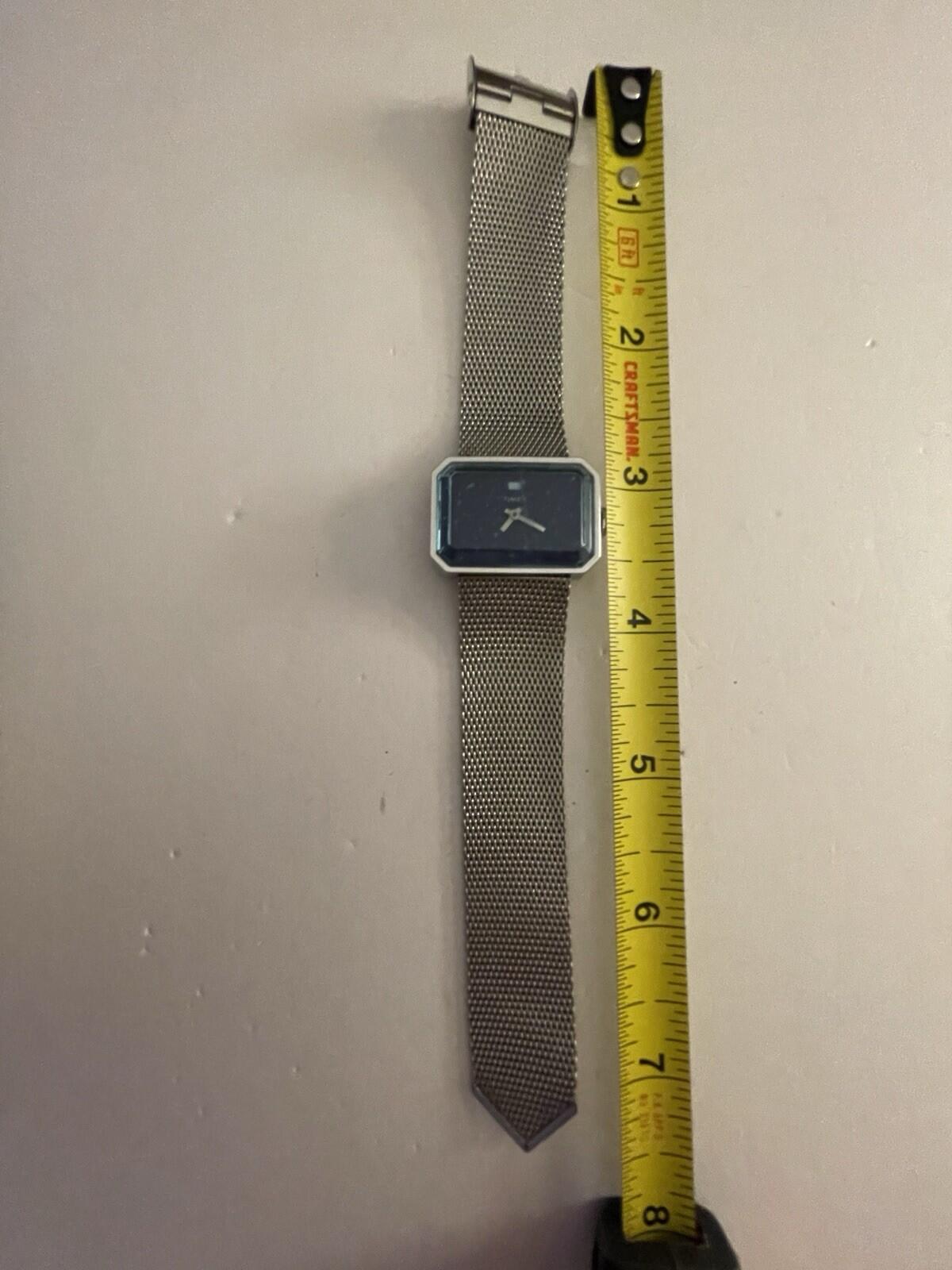 Timex Gala Watch Women's Watch Hand Wind Mechanical Mesh Silver Bracelet Vtg - Image 7