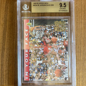 1992 UD Michael Jordan 453 In Your Face Date Error BGS 9.5 Basketball Card