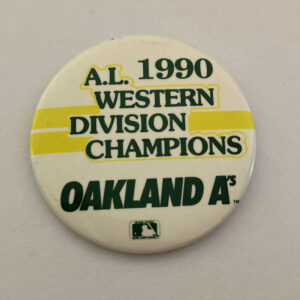 1990 A.L. Western Division Champions Oakland A's Button Pin