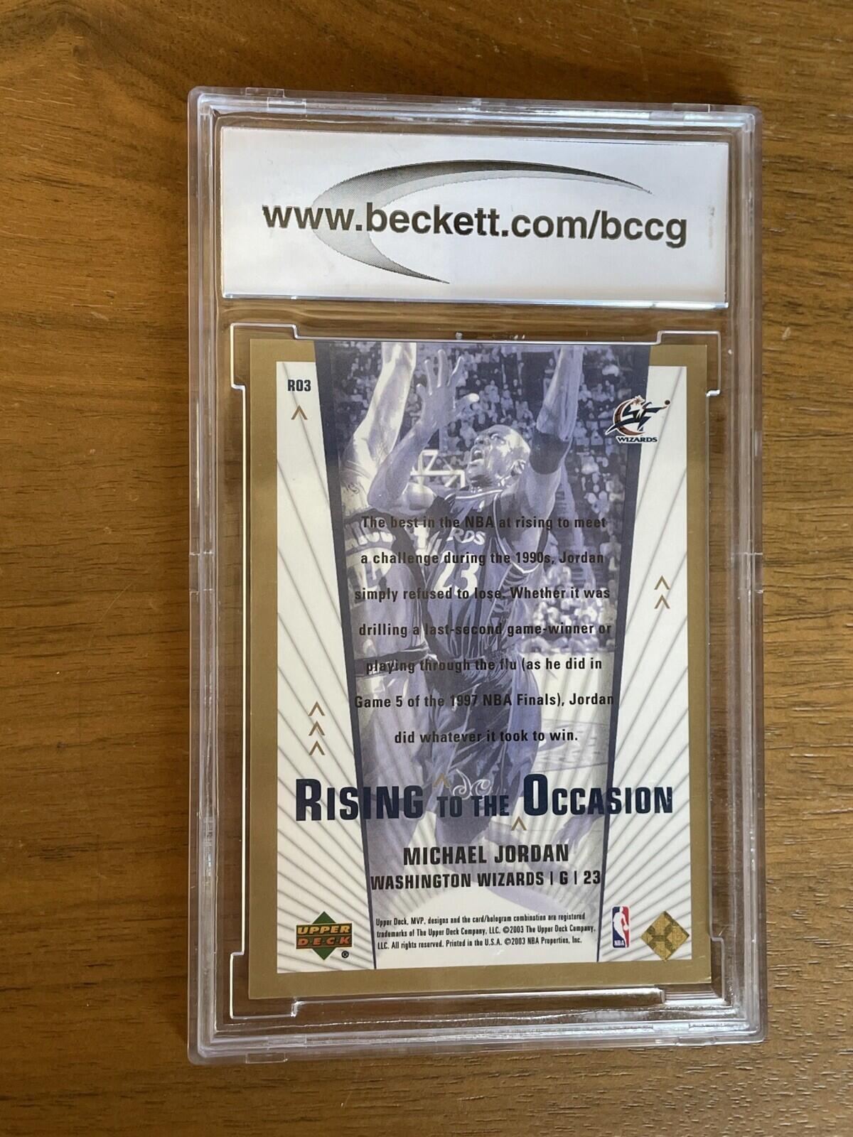 2003-04 Upper Deck Michael Jordan #RO3 BCCG 10 Gem Mint Graded Basketball Card - Image 2
